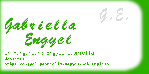 gabriella engyel business card